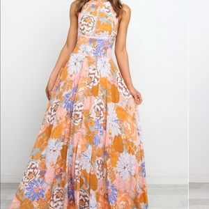 Orange Floral Maxi